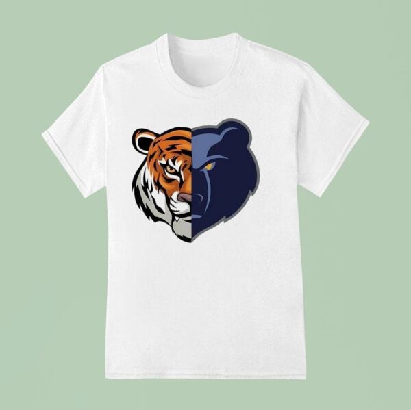 Tigers And Grizzlies Mashup Logo T Shirt