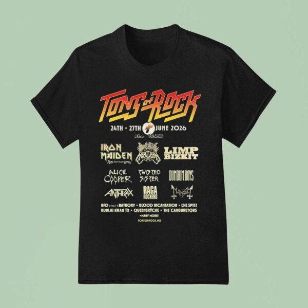 Tons Of Rocks Oslo Norway On June Headliner T Shirt