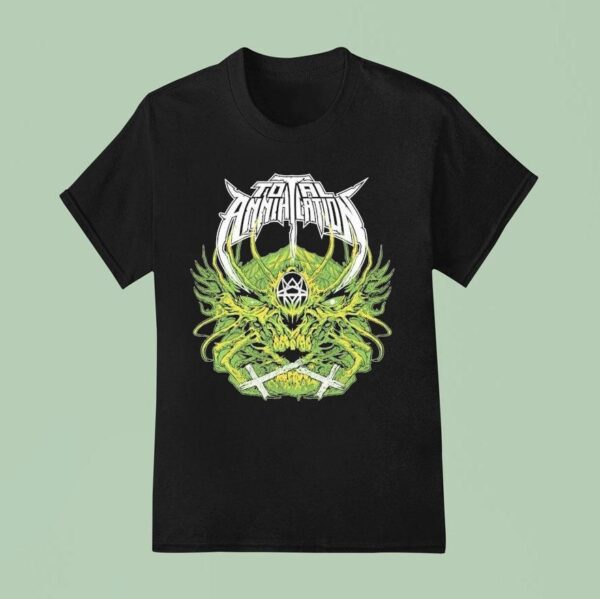 Total Annihilation Green Skull T Shirt