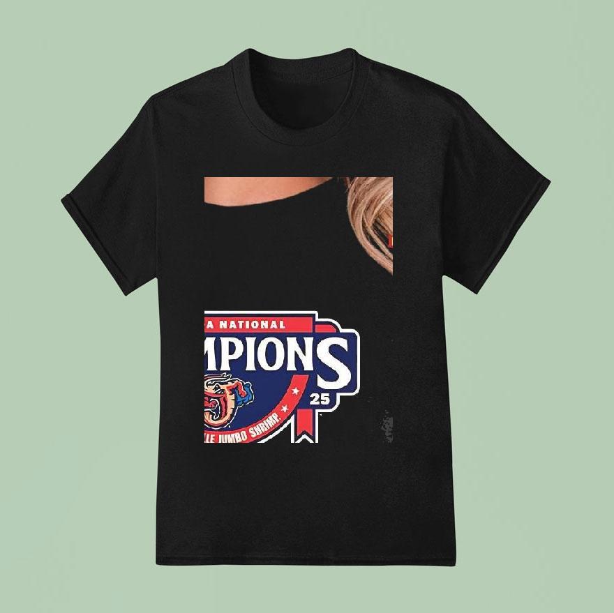 Triple A National Champions Jacksonville Jumbo Shrimp Cartoon Masco T Shirt