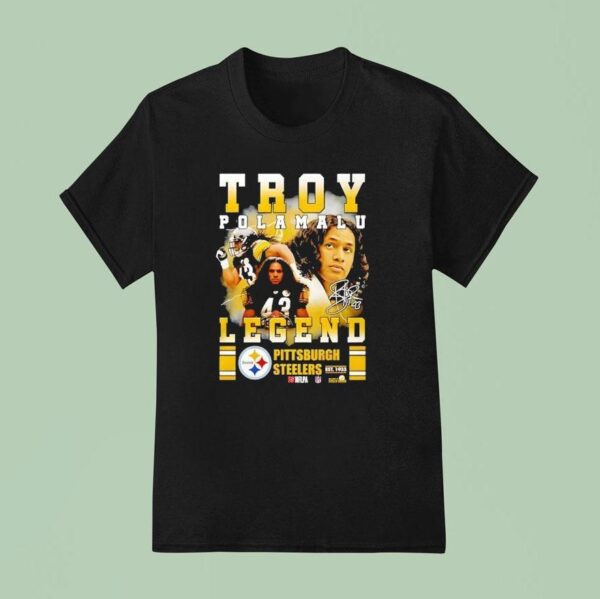 Troy Polamalu Legend Pittsburgh Slers Signature T Shirt