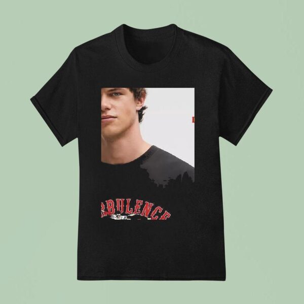 Turbulence Red Sox Baseball Players T Pose Over Green Fence Stadium T Shirt