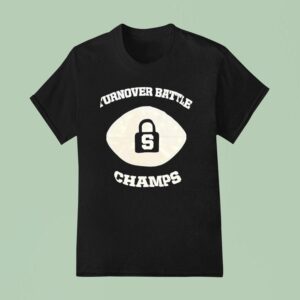 Turnover Battle Champs Football Lock T Shirt