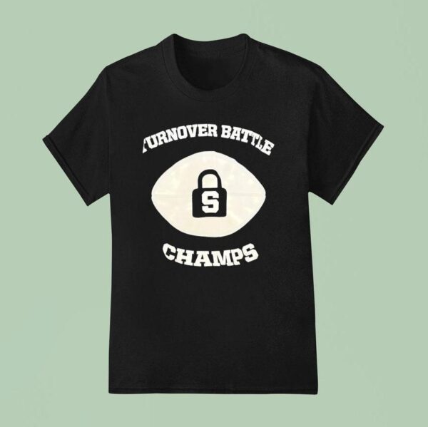 Turnover Battle Champs Football Lock T Shirt