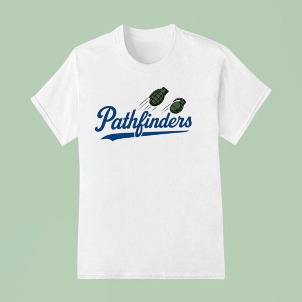 Two Hand Grenades Pathfinders Style Los Angeles Dodgers Logo Parody T Shirt
