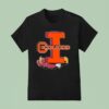 University Of Illinois Fighting Illini Logo And Mascot Cockblocked T Shirt