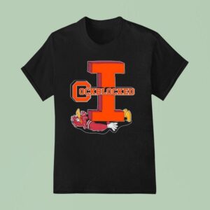 University Of Illinois Fighting Illini Logo And Mascot Cockblocked T Shirt
