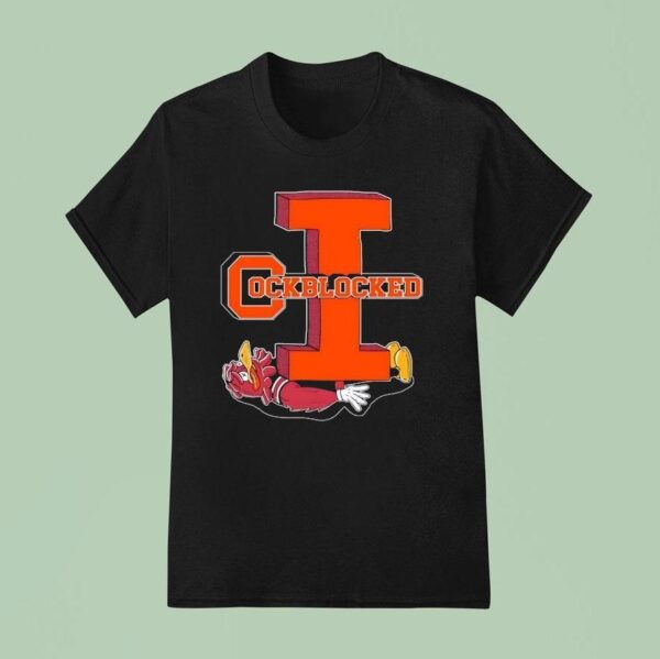 University Of Illinois Fighting Illini Logo And Mascot Cockblocked T Shirt