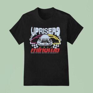 Uprisers X Minowa Reflective Born To Race Driven By Community Team T Shirt