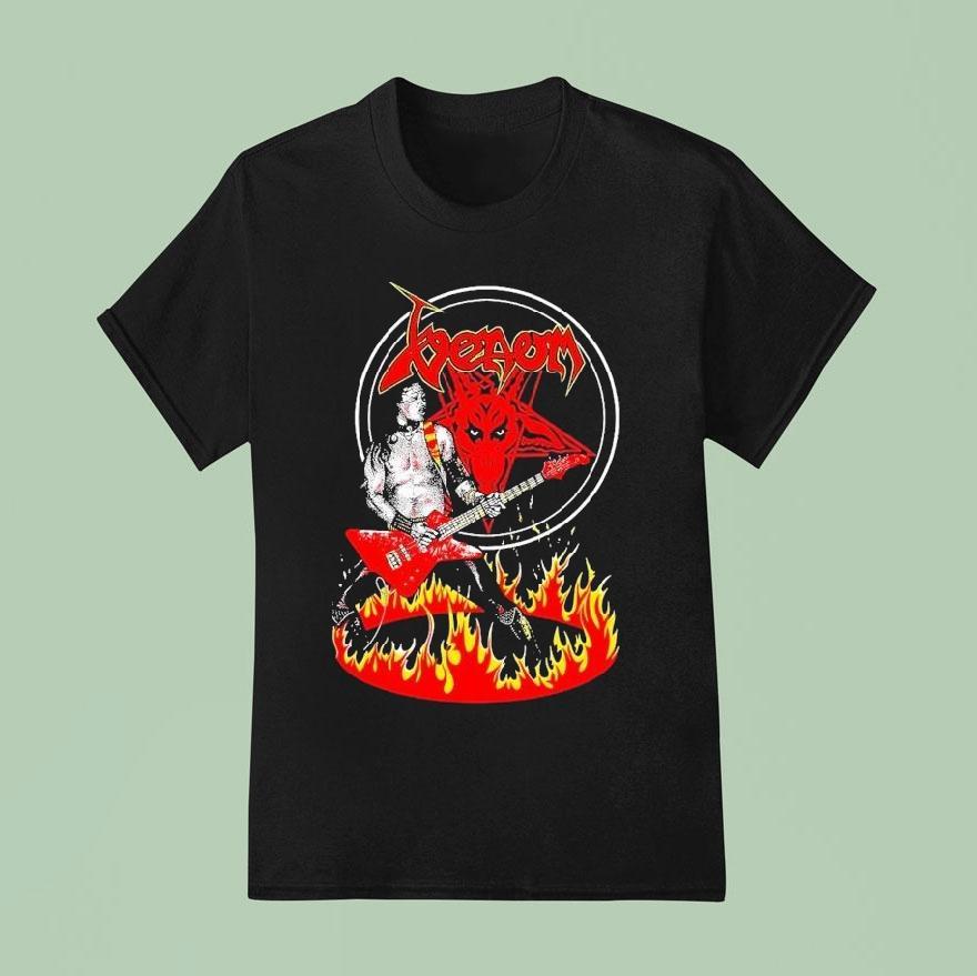 Venom Cronos In Flames T Shirt