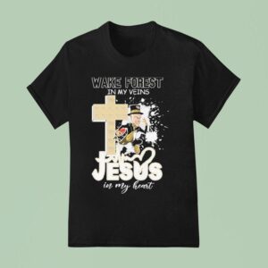 Wake Forest Demon Deacons In My Veins Jesus In My Heart Masco T Shirt