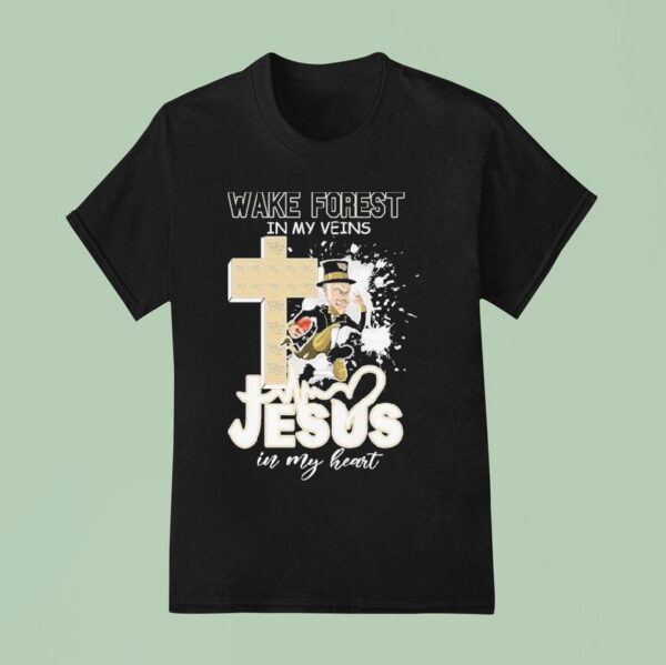 Wake Forest Demon Deacons In My Veins Jesus In My Heart Masco T Shirt