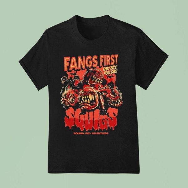 Warhammer Squig Fangs First They Bite You Die Round Red Relentless T Shirt