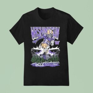 Washington Huskies Dawg Dash Immortal Skeleton T Shirt