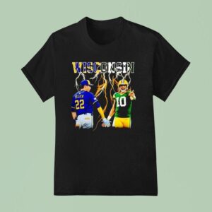 Wisconsin Lighting Christian Yelich Milwaukee Brewers And Jordan Love Green Bay Packers T Shirt