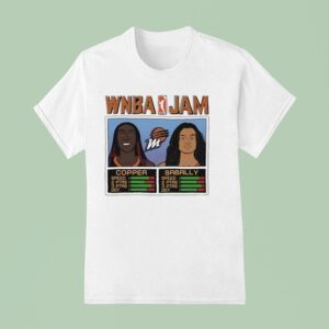 Wnba Jam Kahleah Copper And Satou Sabally Phoenix Mercury Basketball T Shirt