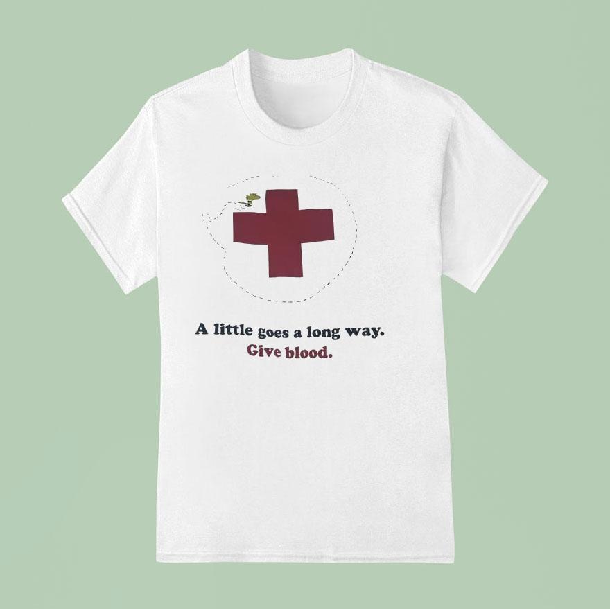 Woodstock A Little Goes A Long Way Give Blood T Shirt