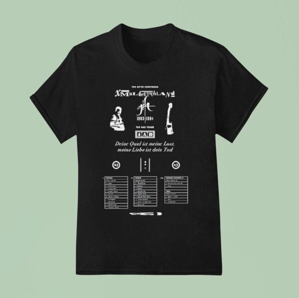 Xmal Deutschland The Myth Continues Ad Years T Shirt