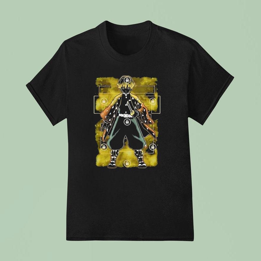Zenitsu Agatsuma From Demon Slayer Kimetsu No Yaiba T Shirt