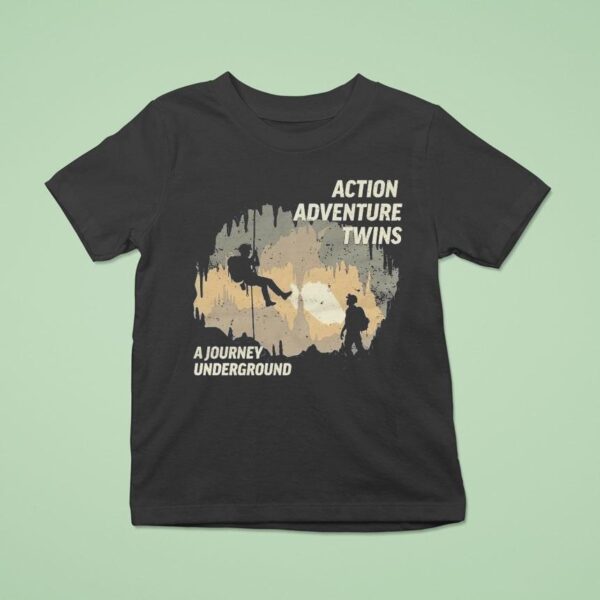 Action Adventure Twins A Journey Underground T Shirt