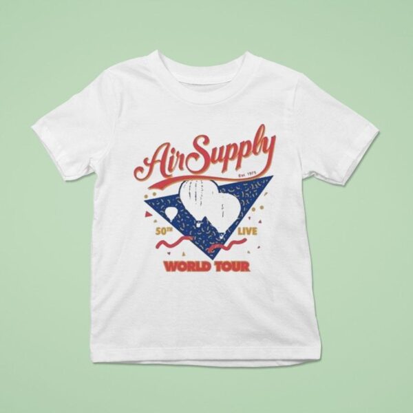 Air Supply Th Live Music World Tour Balloon Est T Shirt