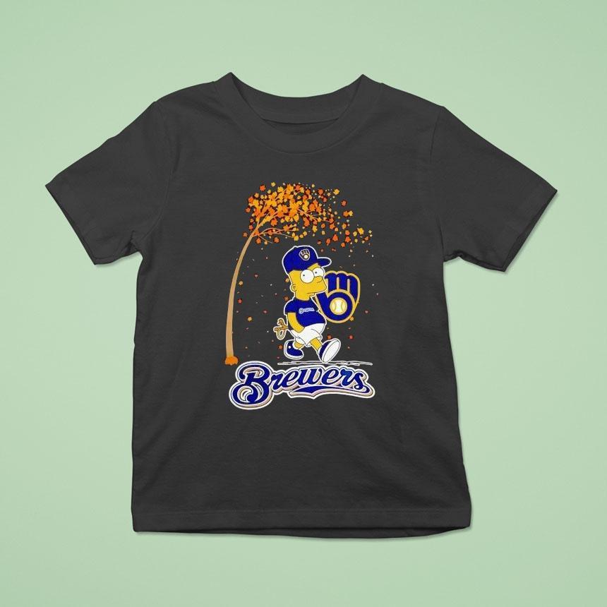 Bart X Milwaukee Brewers Baseball Thanksgiving T Shirt Bart X Milwaukee Brewers Baseball Thanksgiving T Shirt
