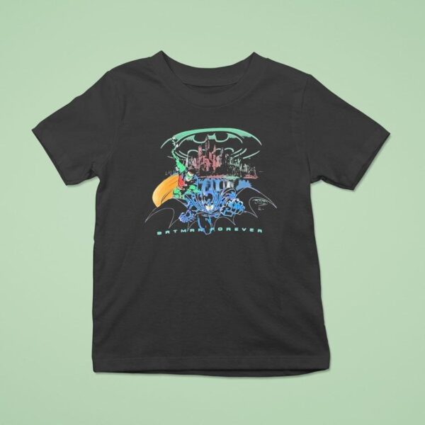 Batman Forever Batman Robin With Other Characters T Shirt