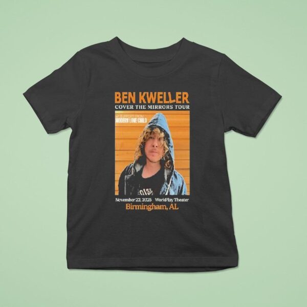 Ben Kweller Cover The Mirrors Tour Birmingham Al Workplay Theater T Shirt