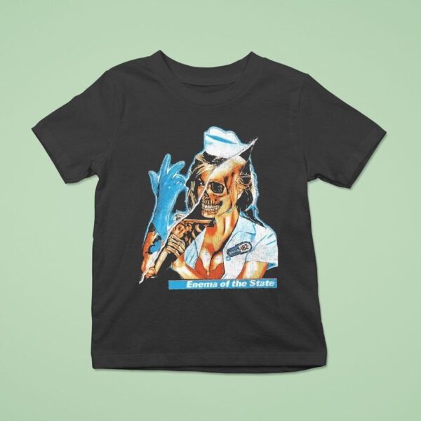 Blink Enema Of The State Skeleton Nurse T Shirt
