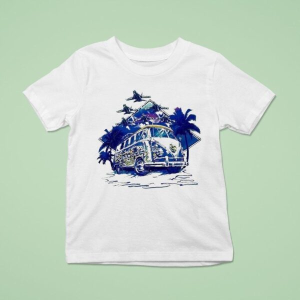Blue Angels Beach Hippie Naval Aviation Museum Van T Shirt