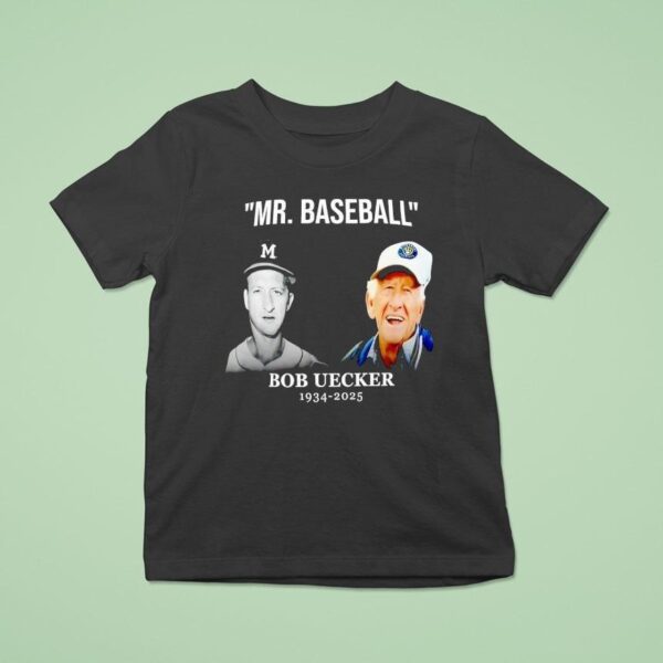 Bob Uecker Mr Baseball Milwaukee Brewers T Shirt