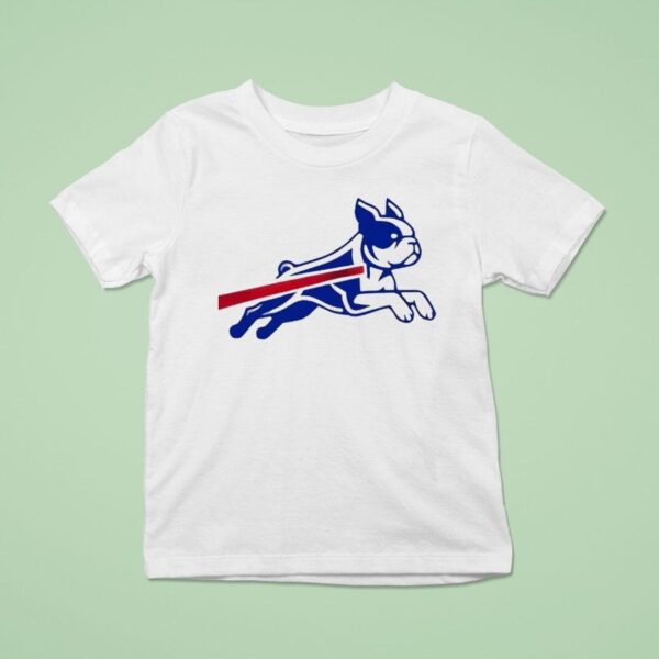 Boston Terrier Buffalo Bills Football Parody Logo T Shirt