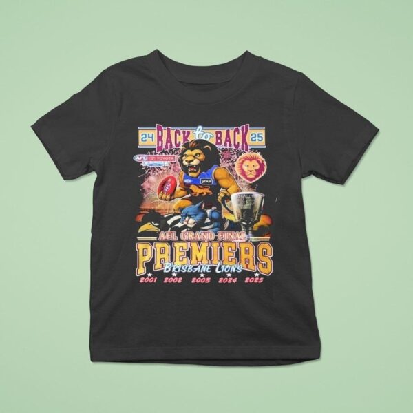 Brisbane Lions Stomp Geelong Cats Collingwood Afl Grand Final Premiers Back To Back Masco T Shirt