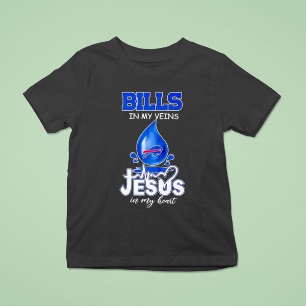 Buffalo Bills My Veins Jesus In My Hear T Shirt
