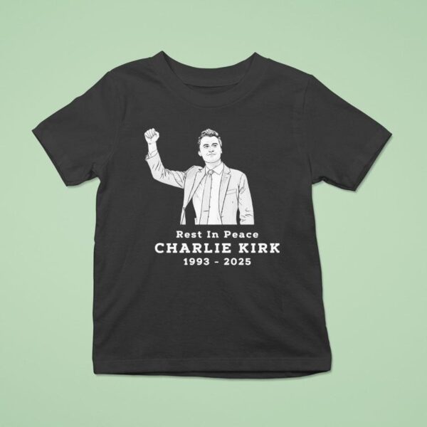 Charlie Kirk Rest In Peace Portrai T Shirt