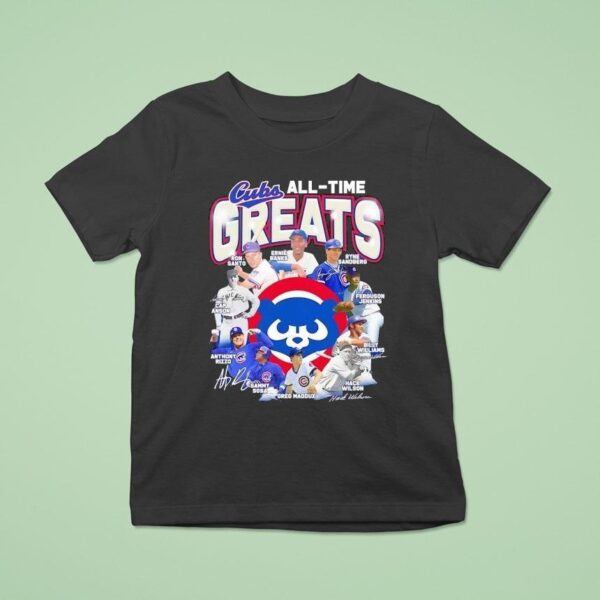Chicago Cubs All Time Greats Legends Signatures T Shirt