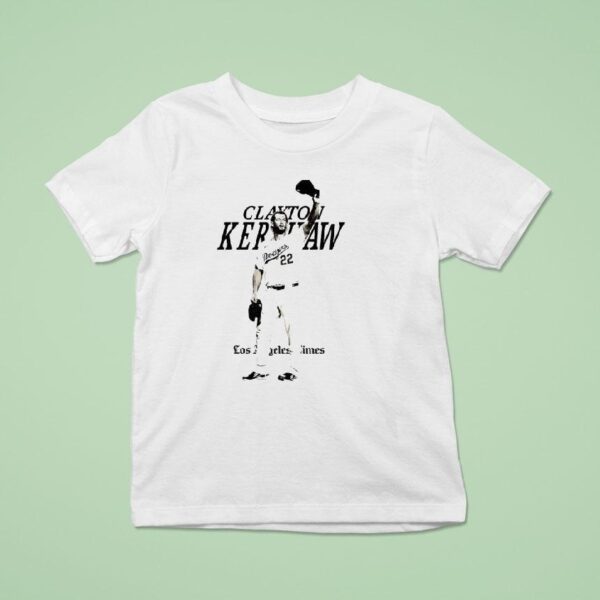 Clayton Kershaw Los Angeles Dodgers Baseball Portrai T Shirt