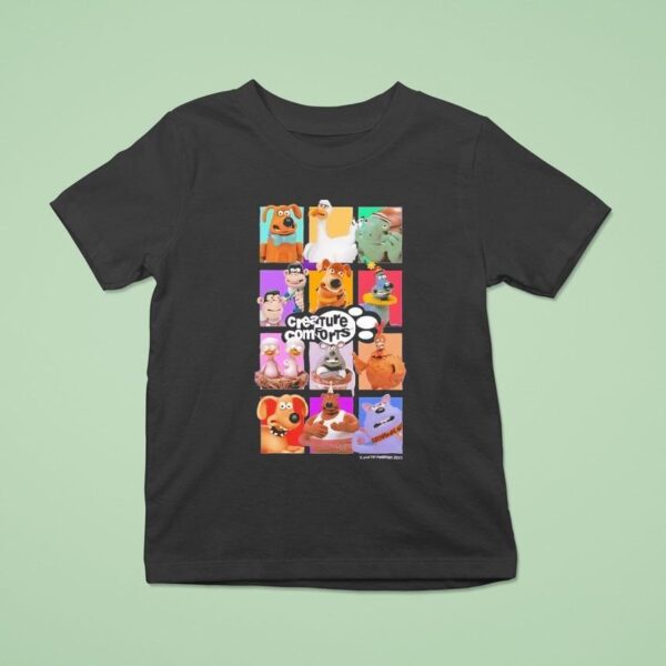Creature Comforts Nick Park And Aardman Animations Collage Of Characters T Shirt