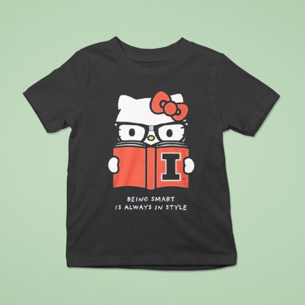 Dave Portnoy Illinois Fighting Illini Hello Kitty Being Smart Is Always In Style Book T Shirt