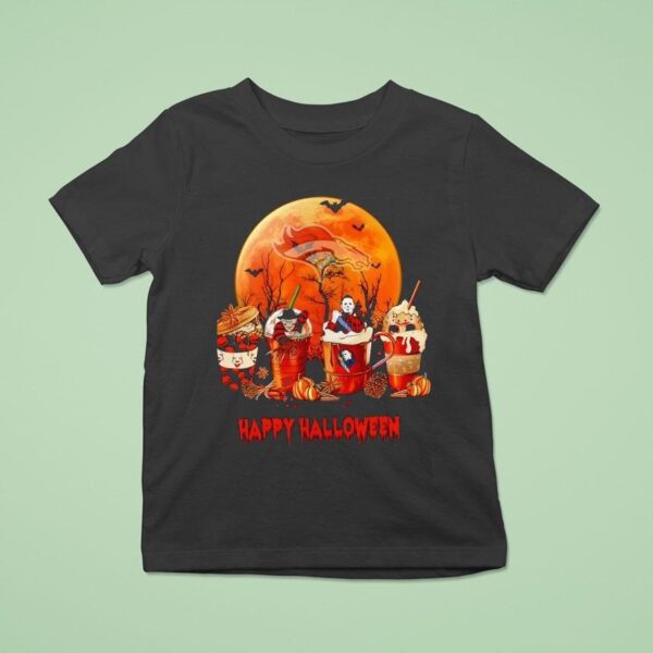 Denver Broncos Happy Halloween Coffee T Shirt