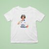 Diana Princess Of Wales Wearing A Leeds United Home Football T Shirt