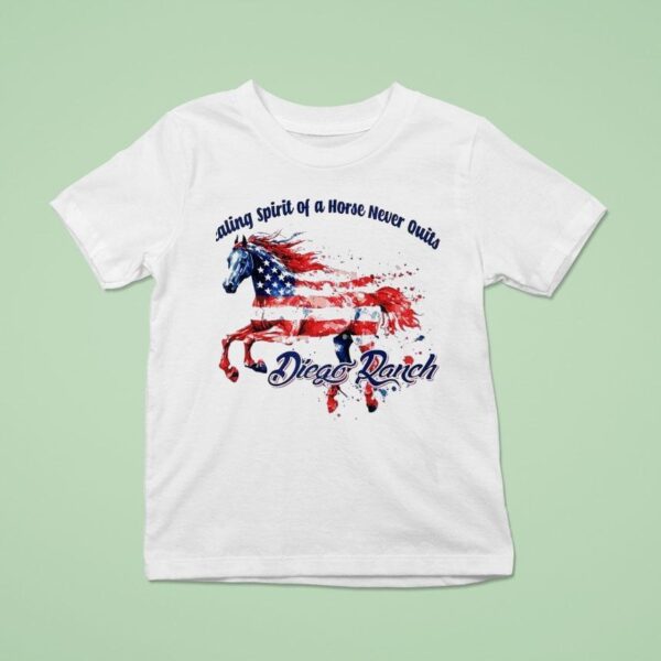 Diego Ranch Healing Spirit Of A Horse Never Quits Usa Horse T Shirt