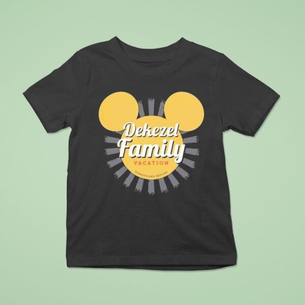 Disneyland Mickey Mouse Dekezel Family Sunburst Family Vacation T Shirt