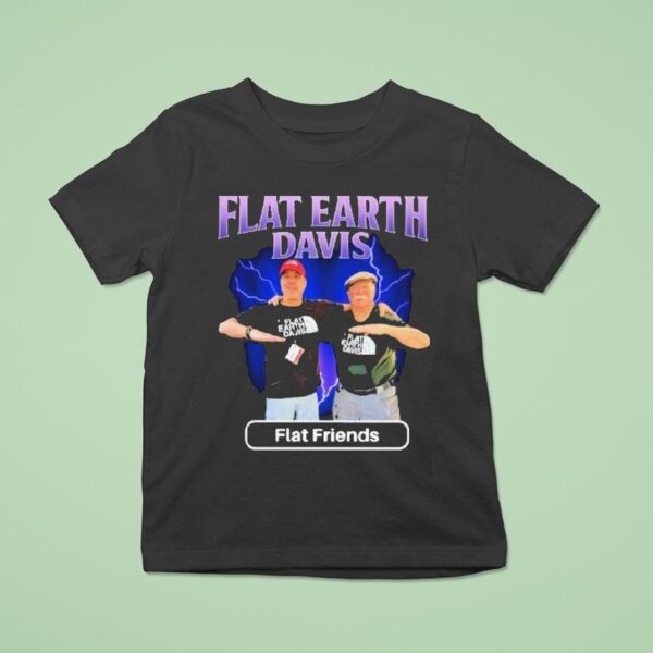 Flat Earth Davis Flat Friends T Shirt