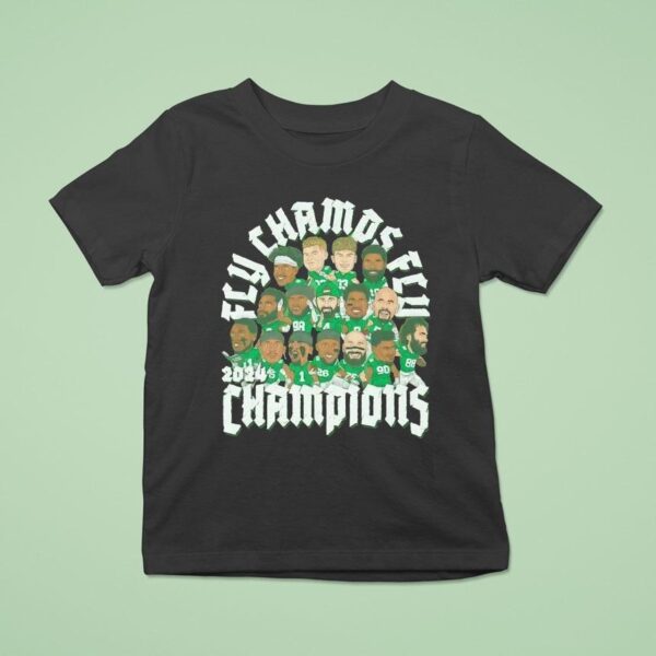 Fly Champs Fly Philadelphia Eagles Champions Cartoon T Shirt