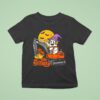 Ghost Excavator Construction Halloween T Shirt