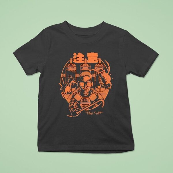 Gordon Freeman From Half Life Safety At Work Comes Firs T Shirt