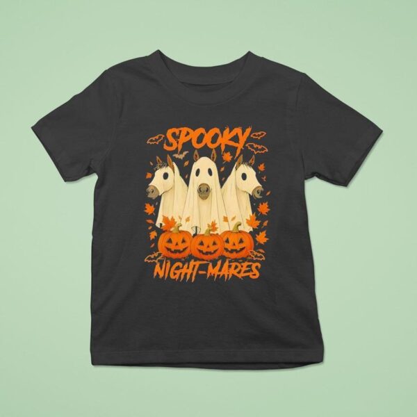 Halloween Vibes Horse Lover Boo Ghost Spooky Night Mares T Shirt