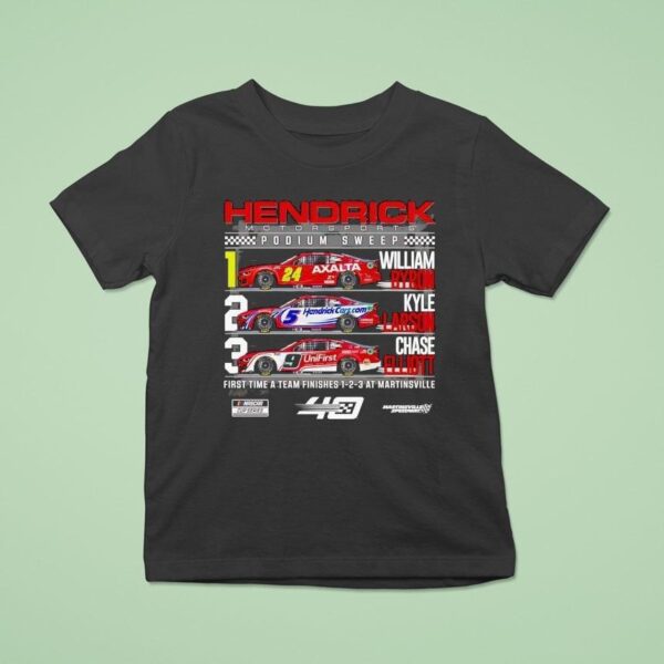 Hendrick Motorsports Th Anniversary William Byron Kyle Larson Chase Elliott Racing T Shirt