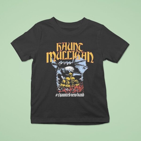 Hot Mulligan Haunted New Band Skull Pile T Shirt